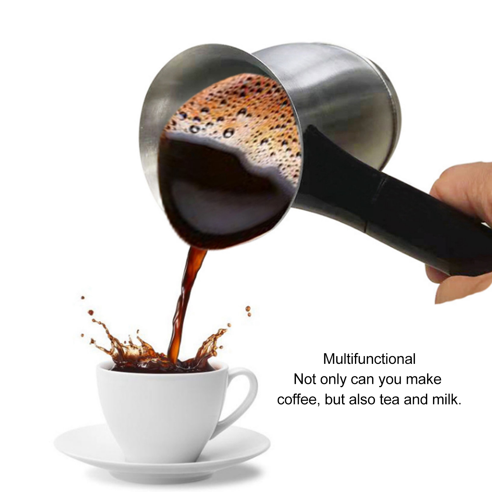 Coffee Equipment For Camping - Cafetière électrique turque en acier inoxydable,
