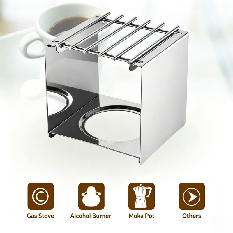 Support carré en acier inoxyda - Coffee Equipment For Camping avis et prix